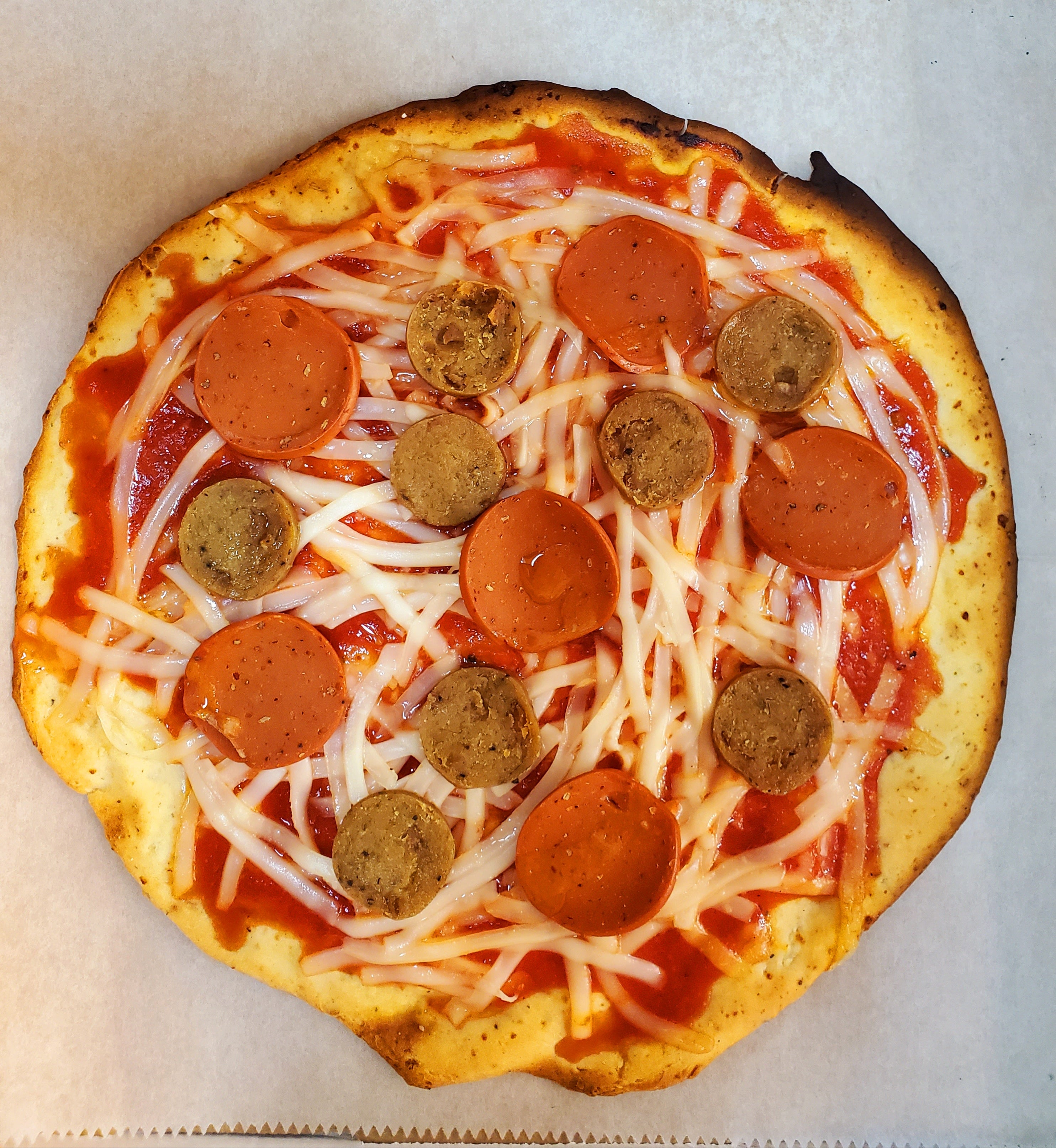 ZERO Gluten Vegan  Sausage  Pepperoni Pizza  10" Pie