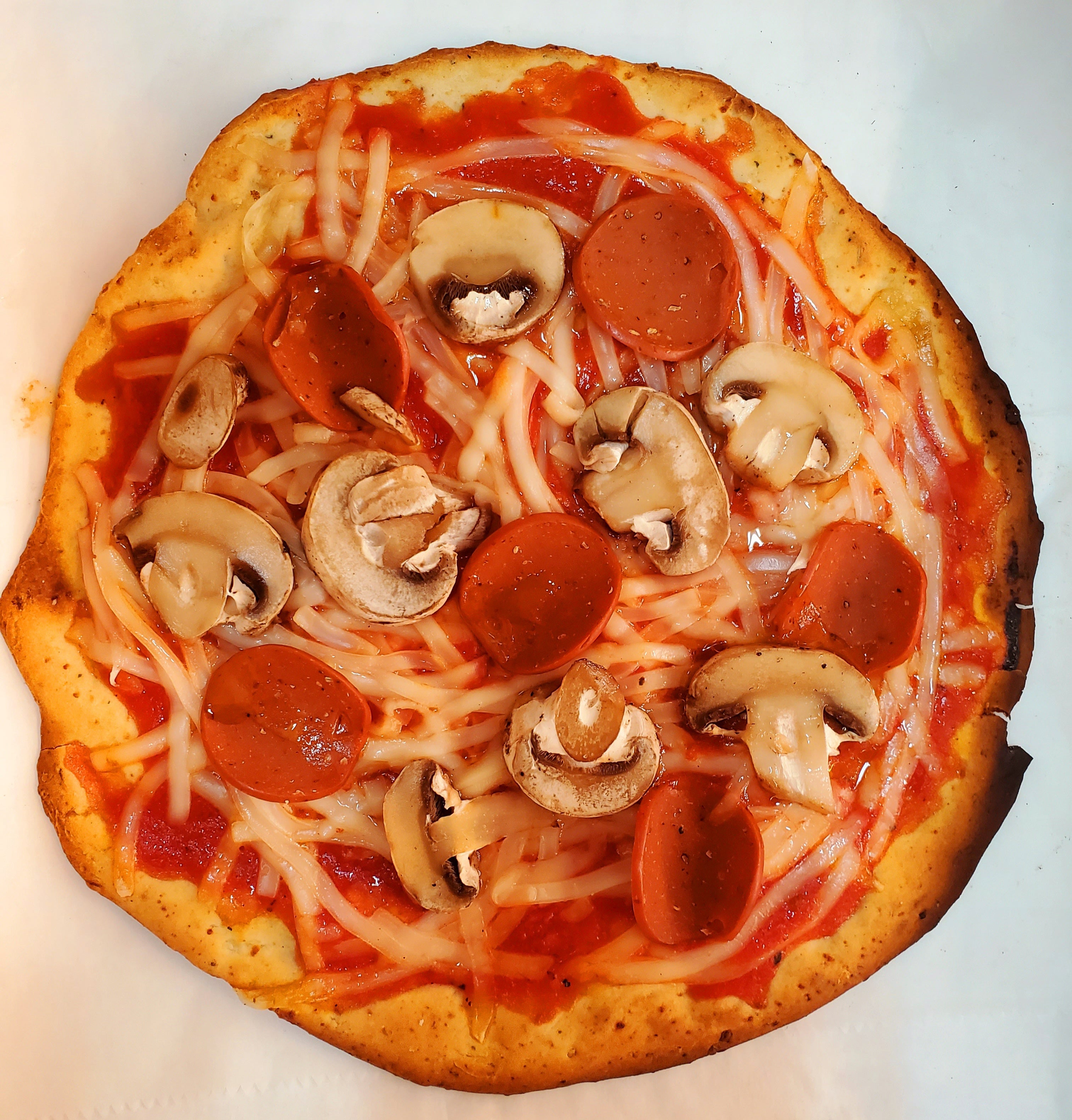 ZERO Gluten Vegan  Mushroom Pepperoni Pizza  10" Pie